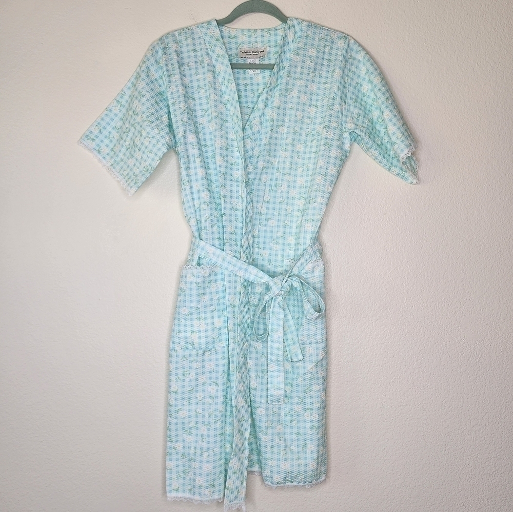 The Vermont Country Store Daisy Gingham Robe S